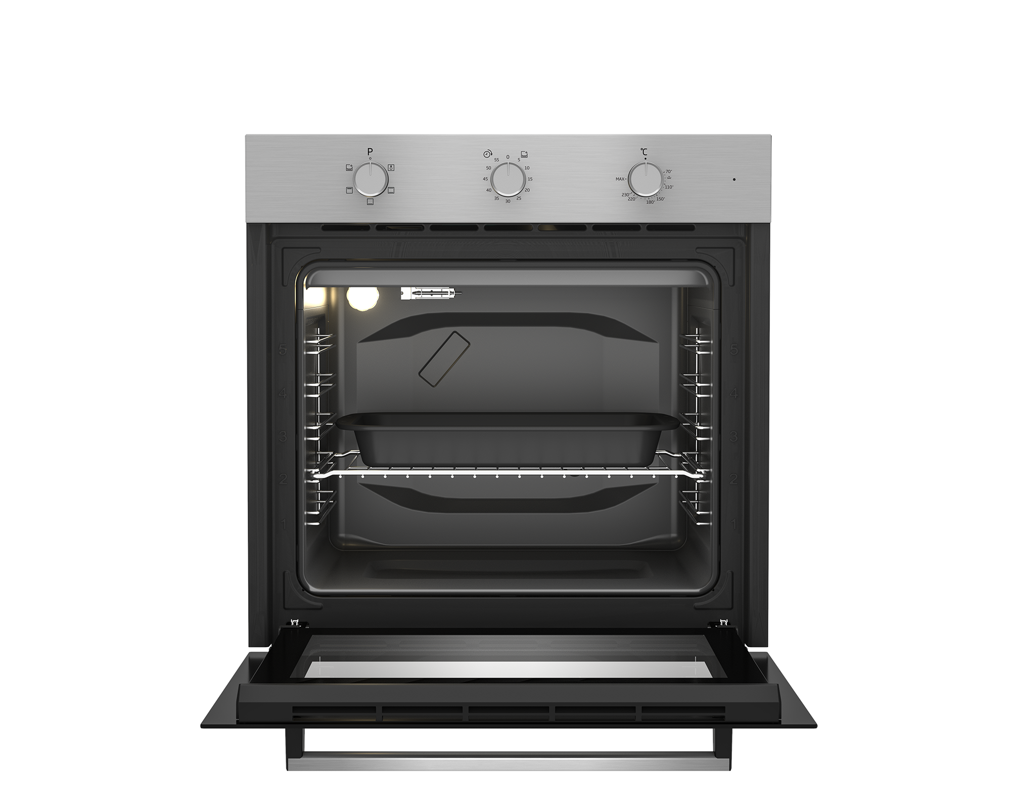 Defy Slimline 600 Eye-Level Static Oven (Stainless Steel) - DBO484E - Image 3