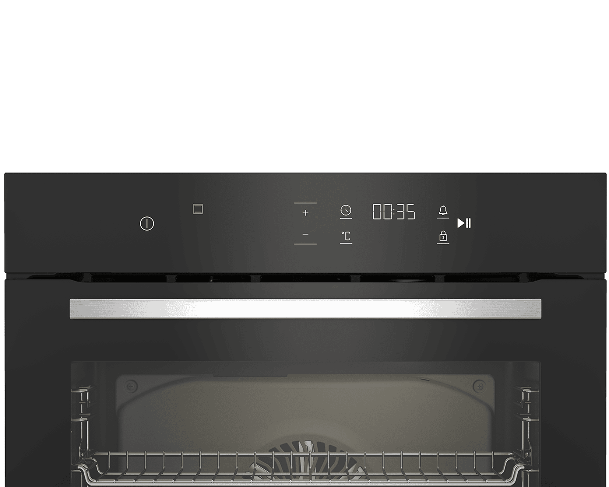 DEFY 60cm Slimline Eye-Level Oven ThermoFan+ & AirFire Black - Image 2