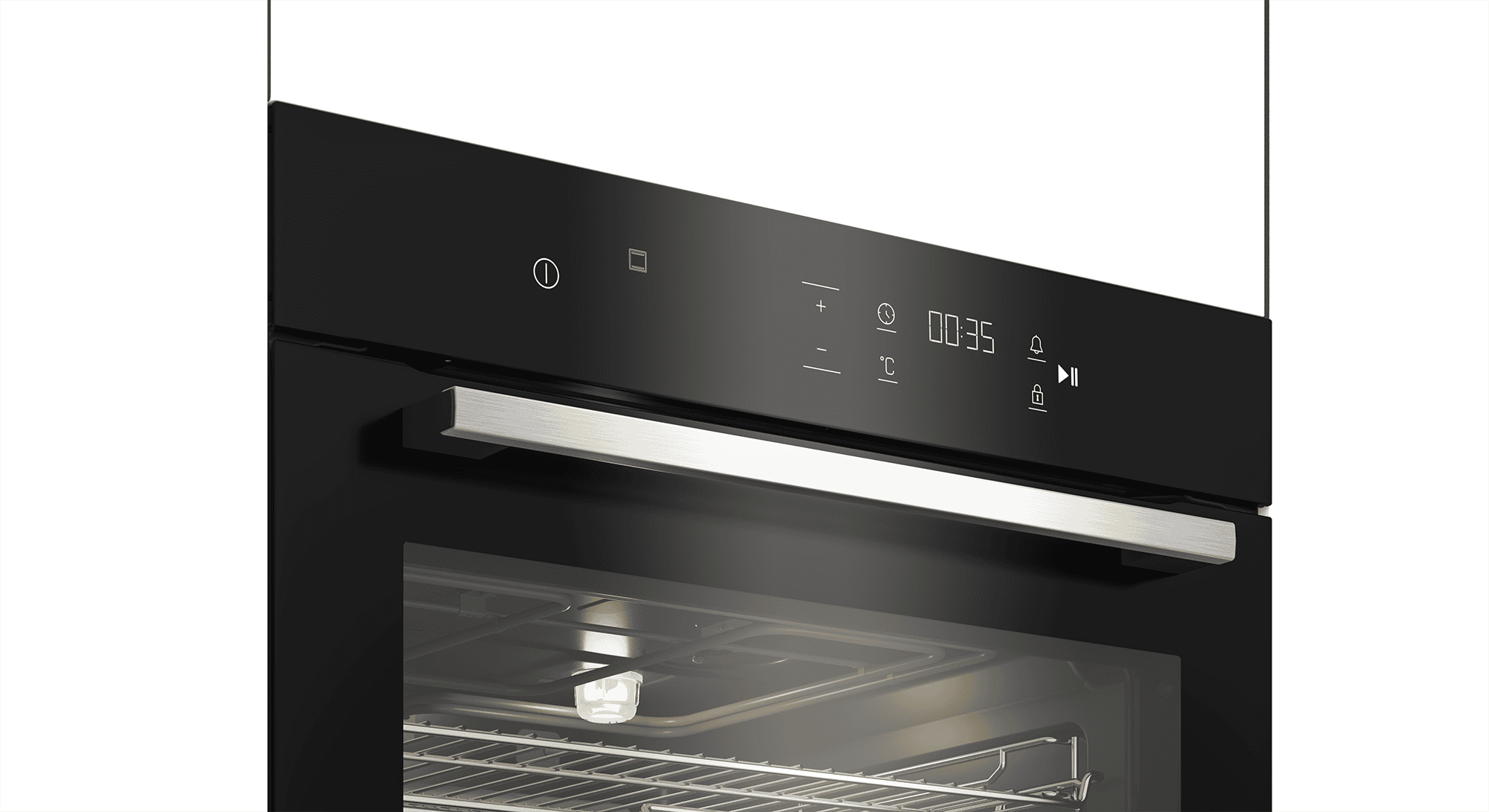 DEFY 60cm Slimline Eye-Level Oven ThermoFan+ & AirFire Black - Image 3