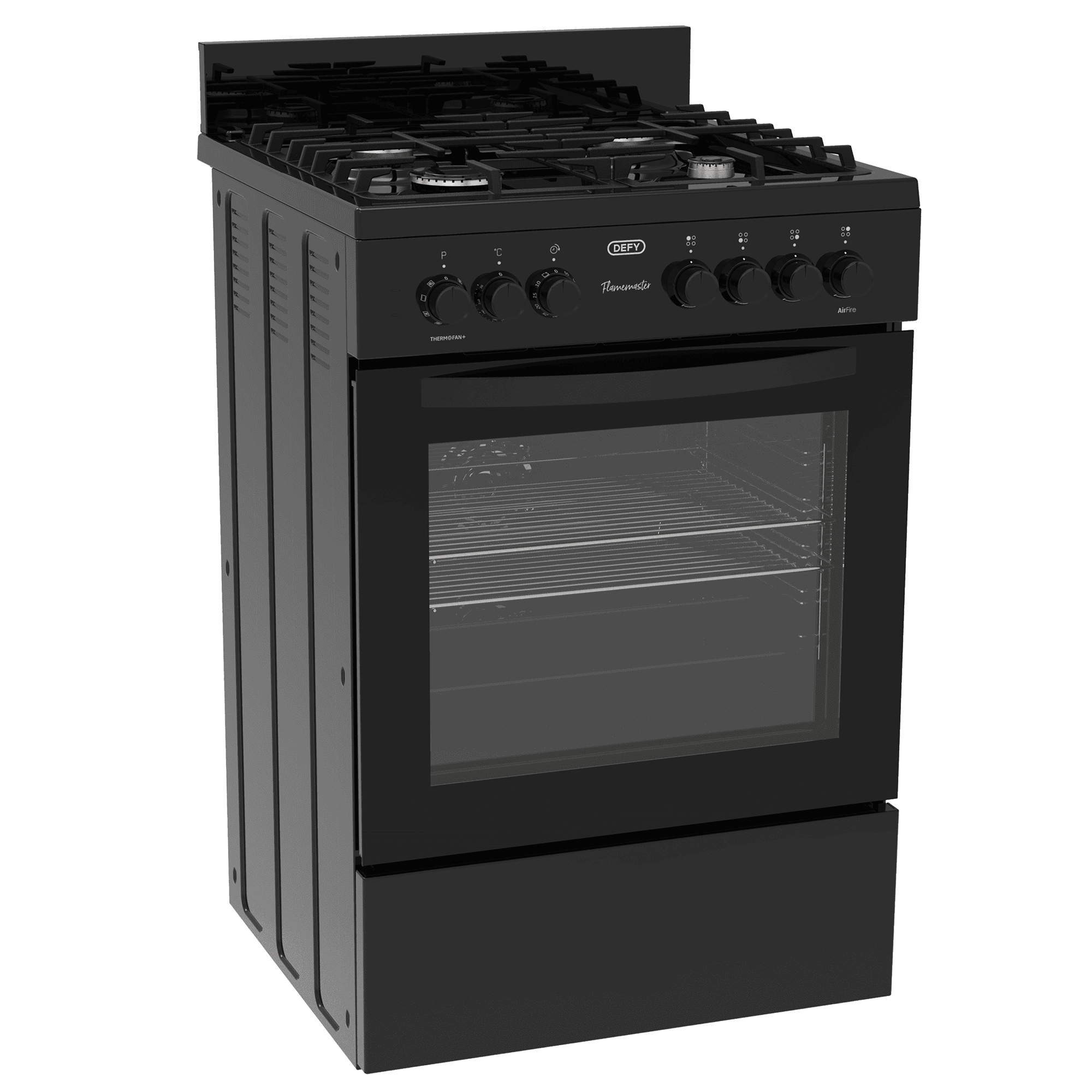 DEFY 60cm Gas Electric Freestanding Stove Thermofan+ Black - Image 3