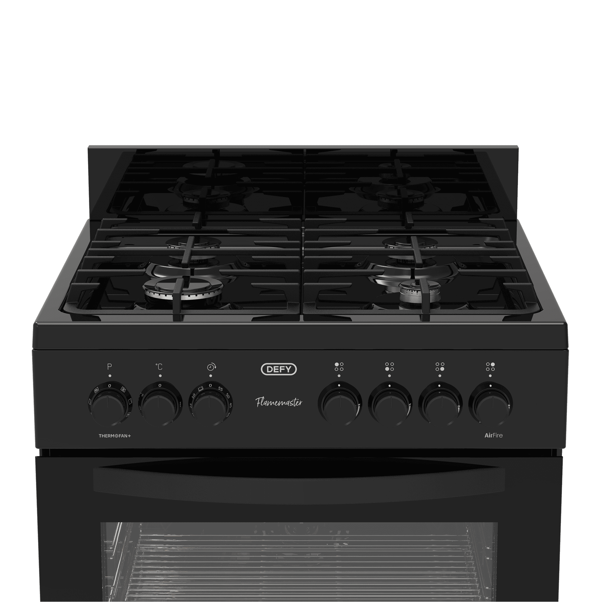 DEFY 60cm Gas Electric Freestanding Stove Thermofan+ Black - Image 2