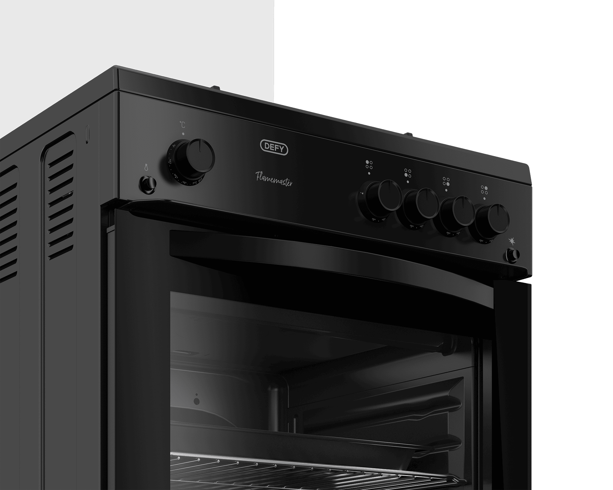 DEFY 60cm Full Gas Freestanding Stove Black - Image 3