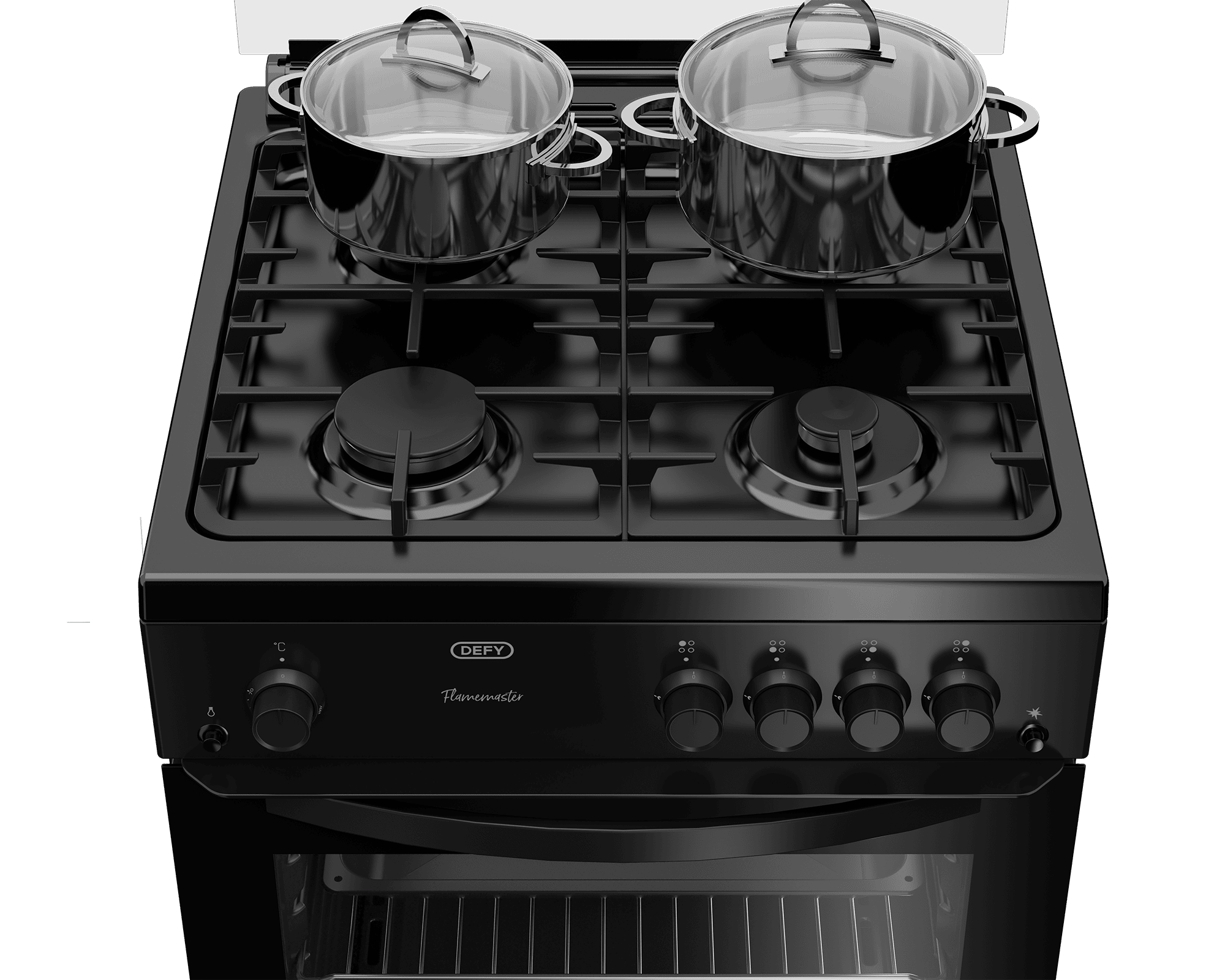 DEFY 60cm Full Gas Freestanding Stove Black - Image 8