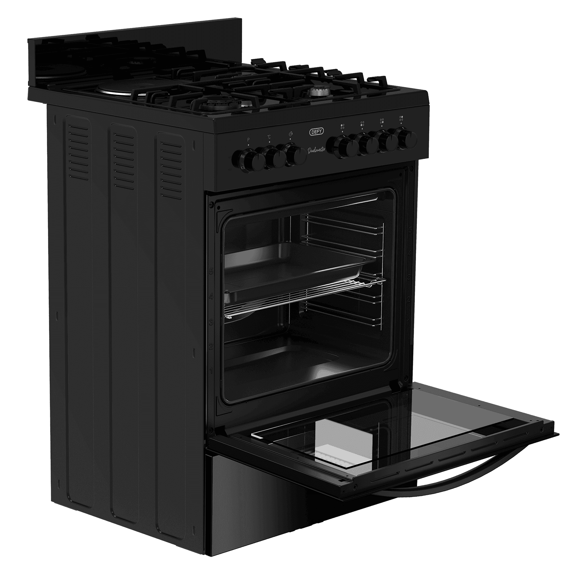 DEFY 60cm Gas Electric Freestanding Stove Black FC - Image 5