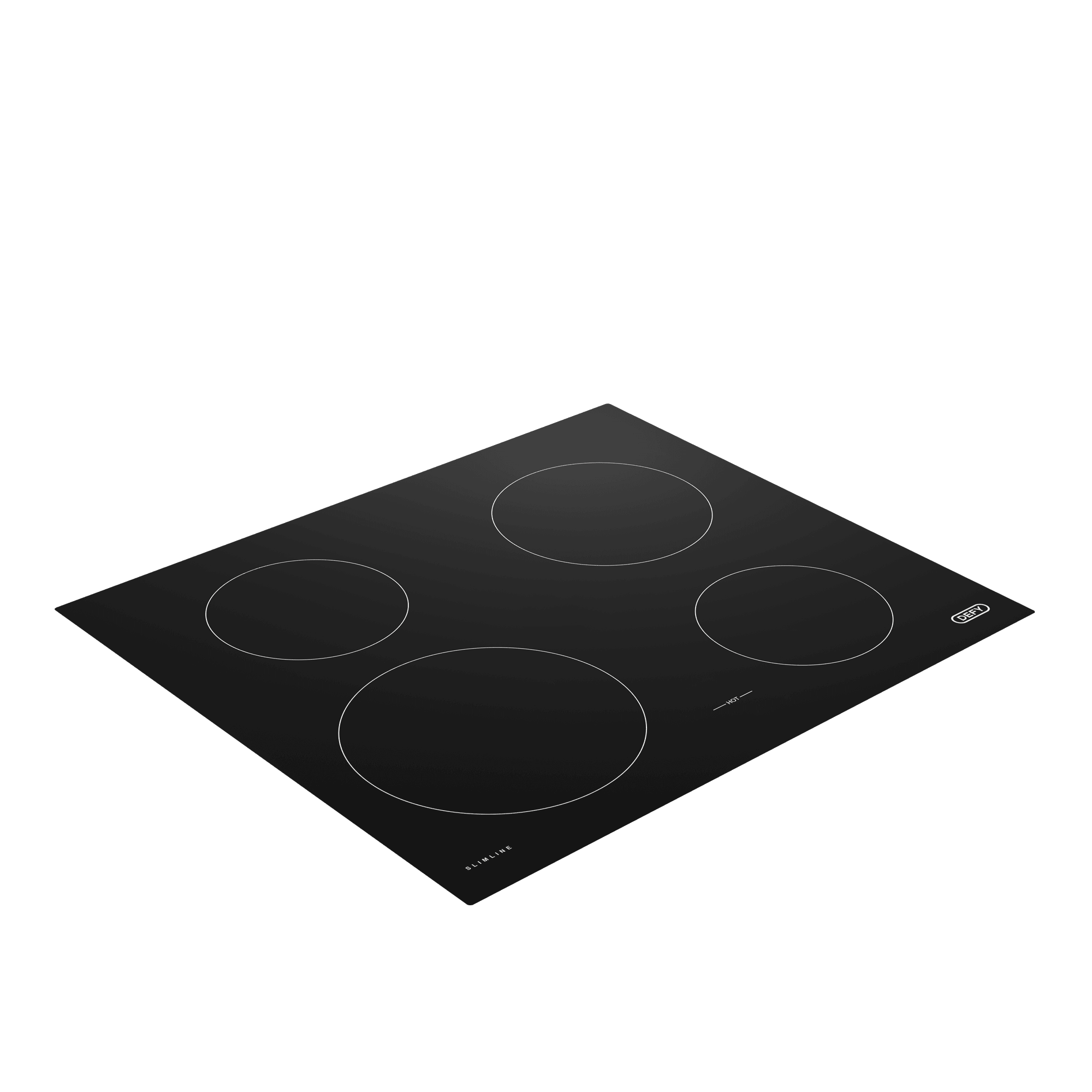 DEFY 60cm Slimline Vitroceramic Hob Black NCP - Image 3