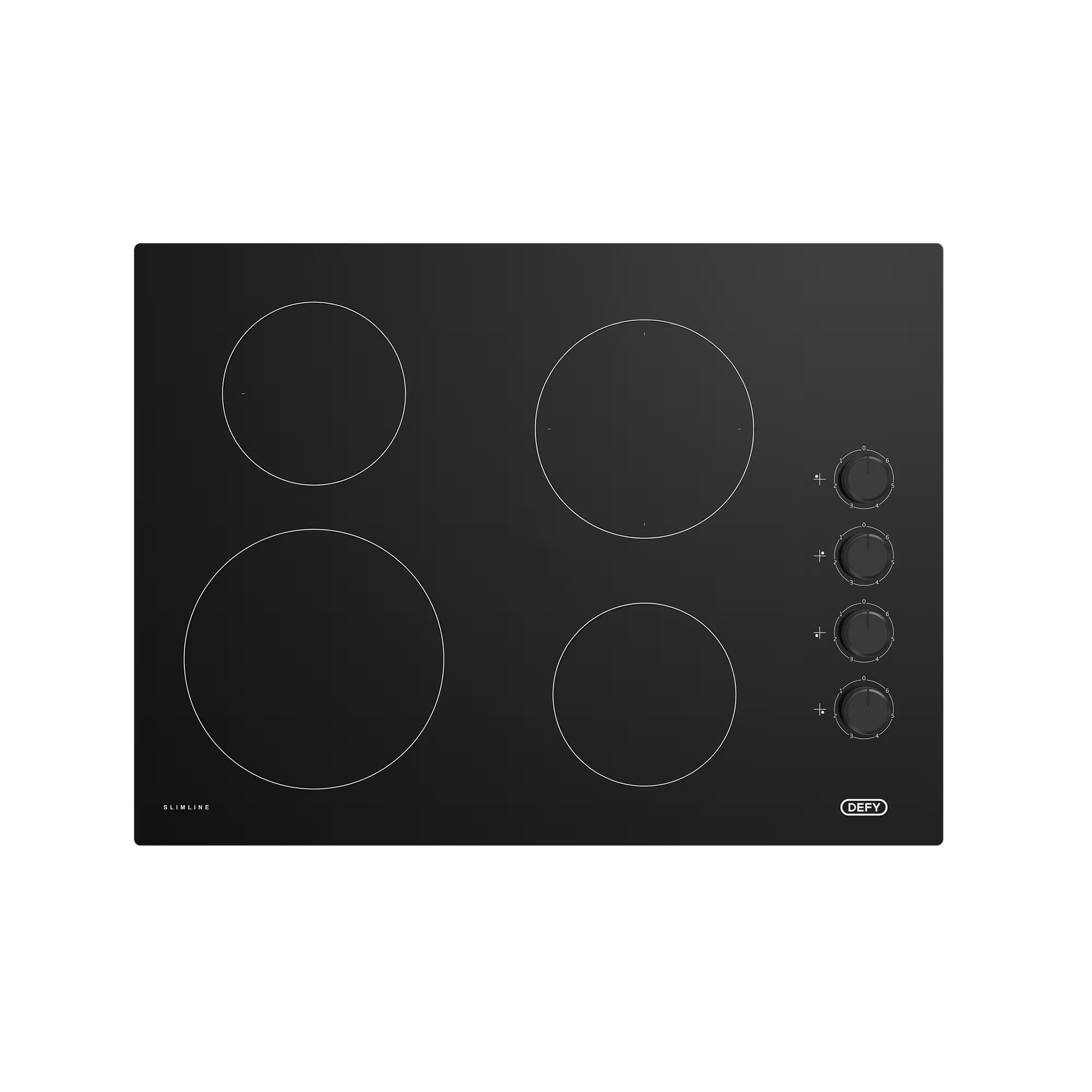 Defy DHD411 68cm Slimline Vitroceramic Hob Black CP