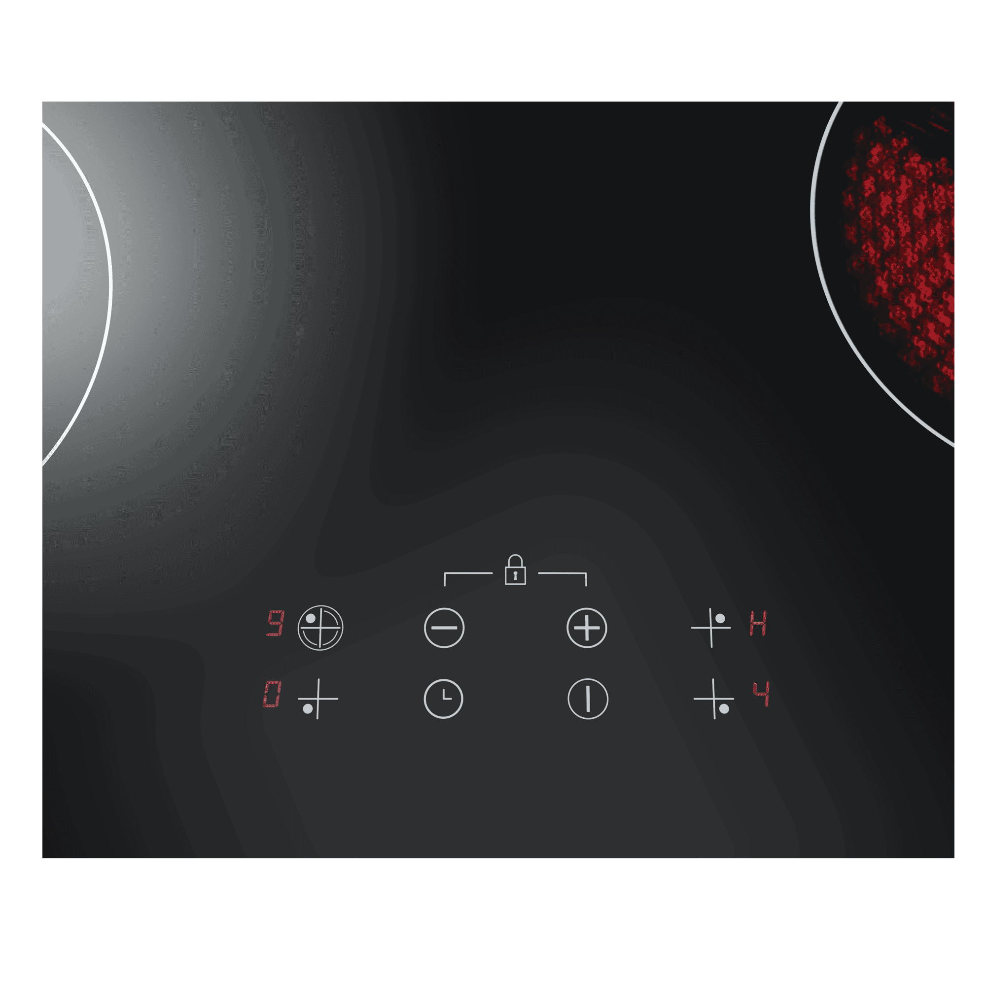 DEFY 60cm Slimline Vitroceramic Dual Zone Hob Black CP - Image 4