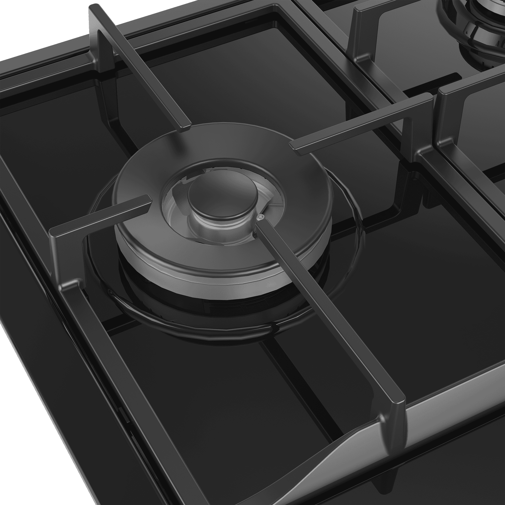 DEFY 90cm Gemini Gas Hob with Wok Black - Image 3