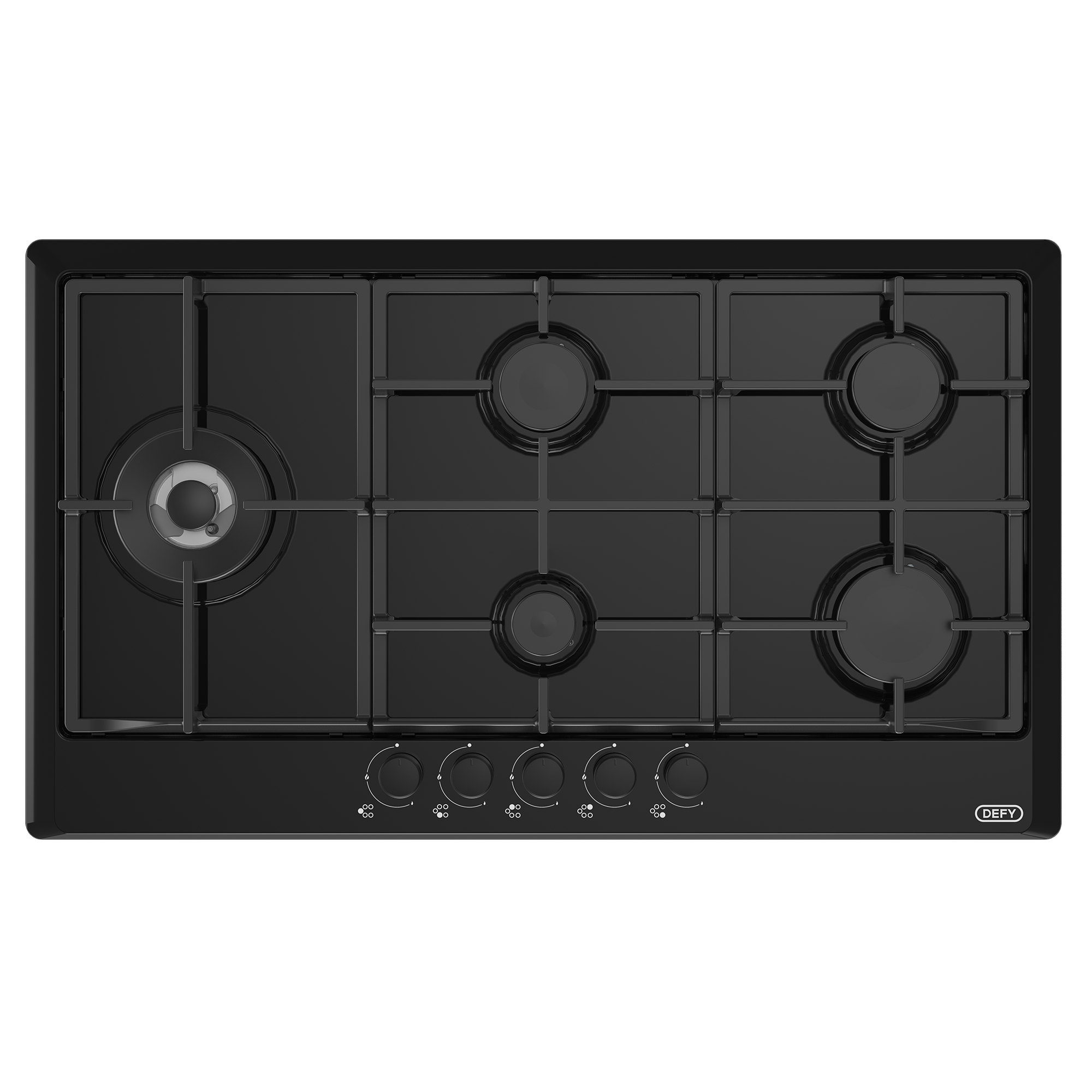 Defy 5-Burner Gas Hob with Wok (Black) - DHG128