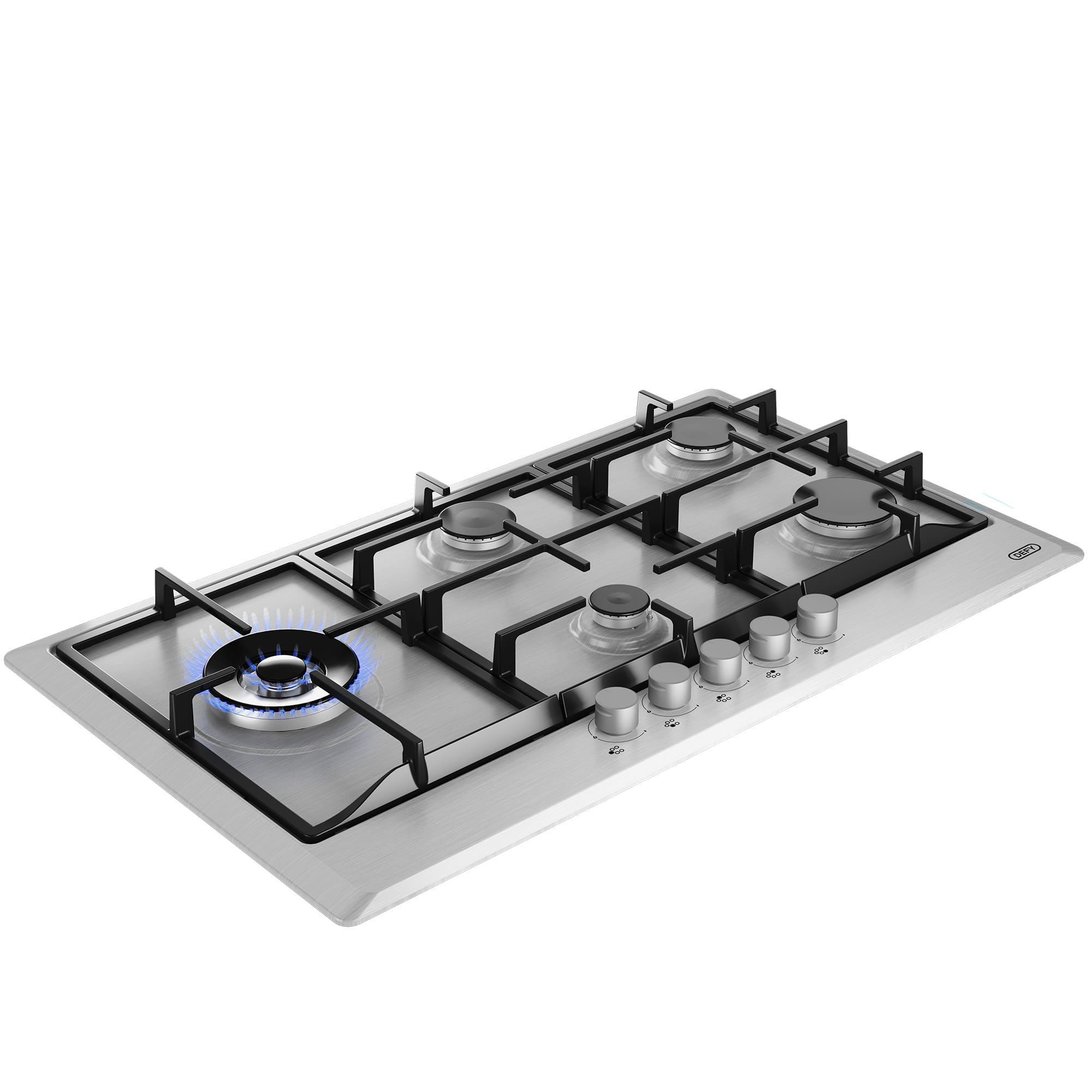 Defy DHG129 90cm Gemini Gas Hob with Wok Stainless Steel