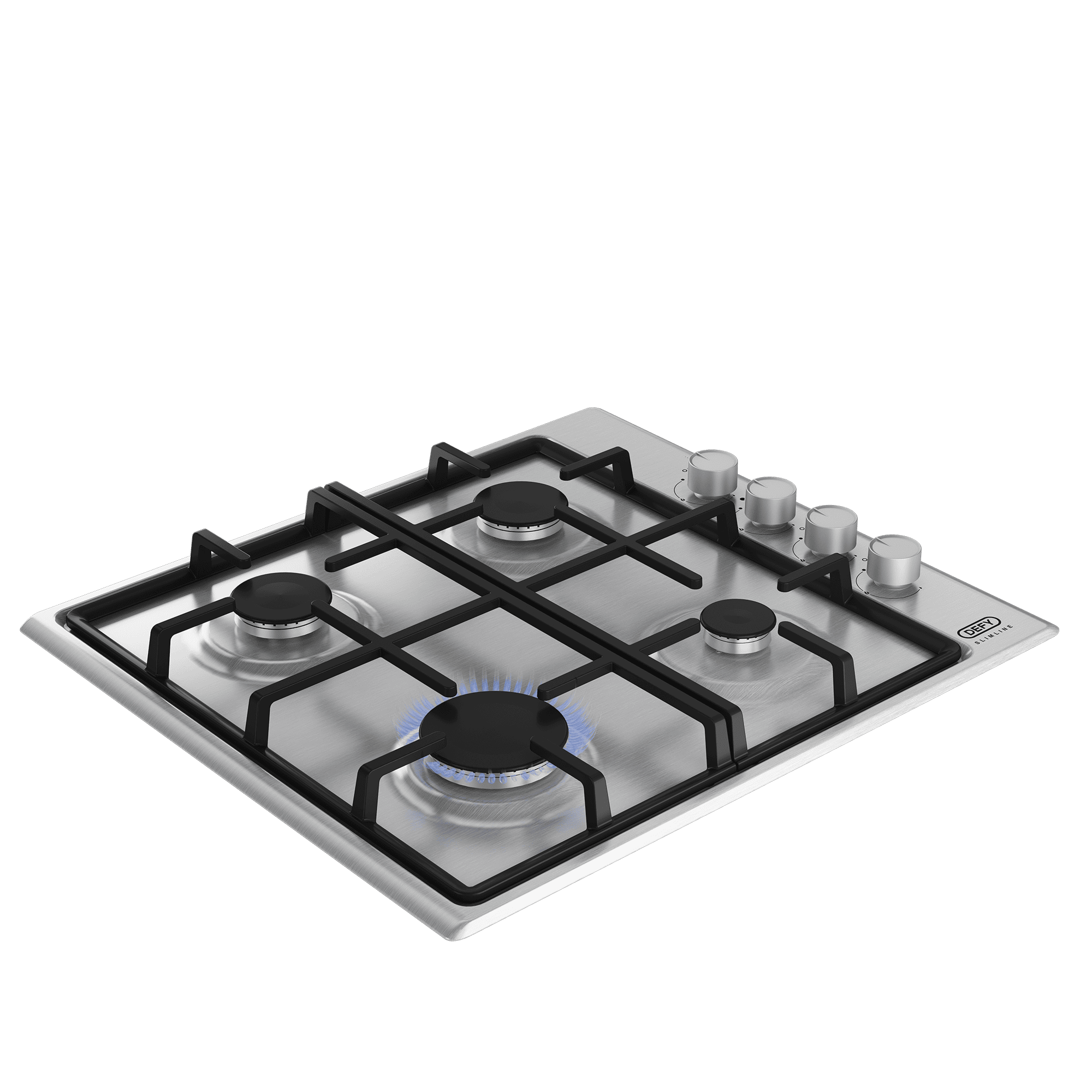 DEFY 60cm Slimline Gas Hob Stainless Steel - Image 6