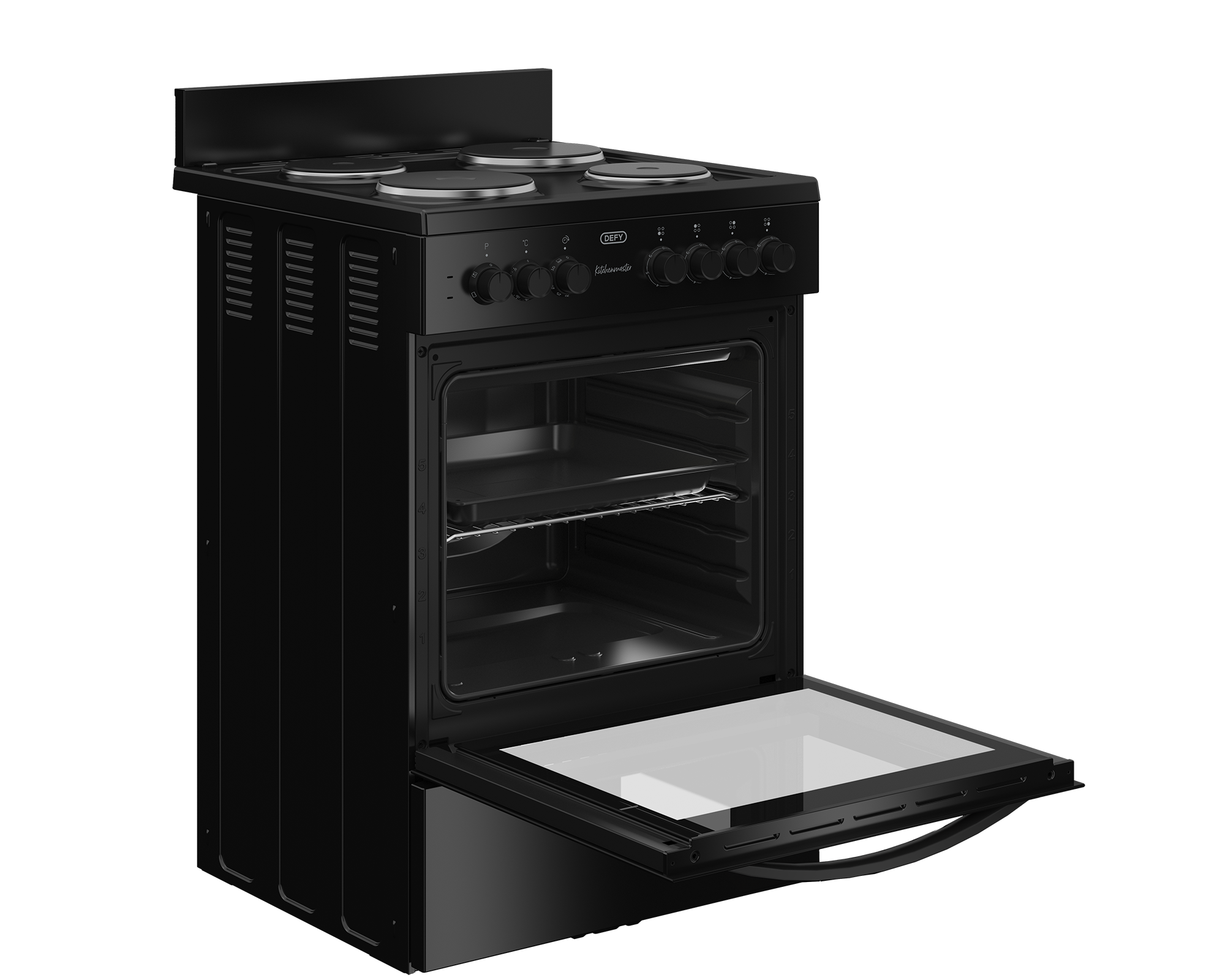 Defy 60x60 Electric Stove (Full Compact, Black) - DSS612 - Image 7
