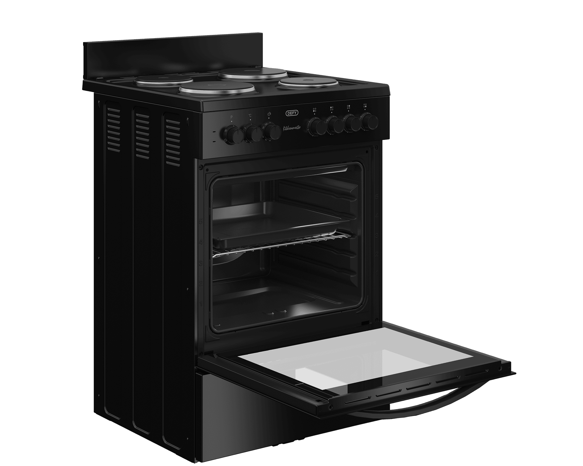DEFY 60cm Electric Freestanding Stove Black FC - Image 7