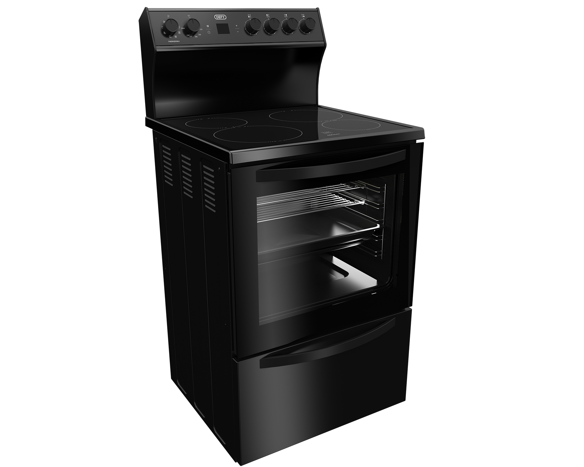 Defy 60x60 Vitroceramic Multifunction Stove (Black Glass) - DSS617 - Image 7