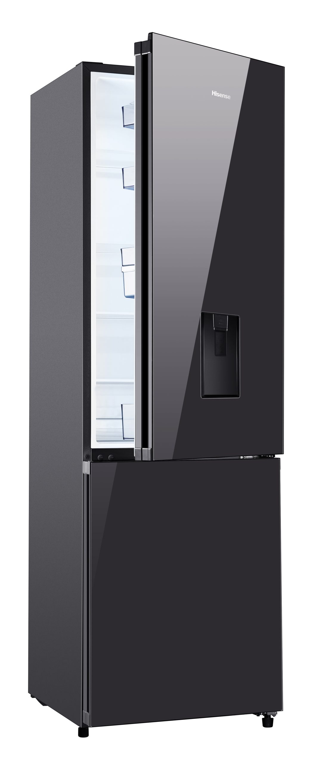 Hisense H370BMIB-WD 263 L Black Mirror Combi + Water Dispenser - Image 3