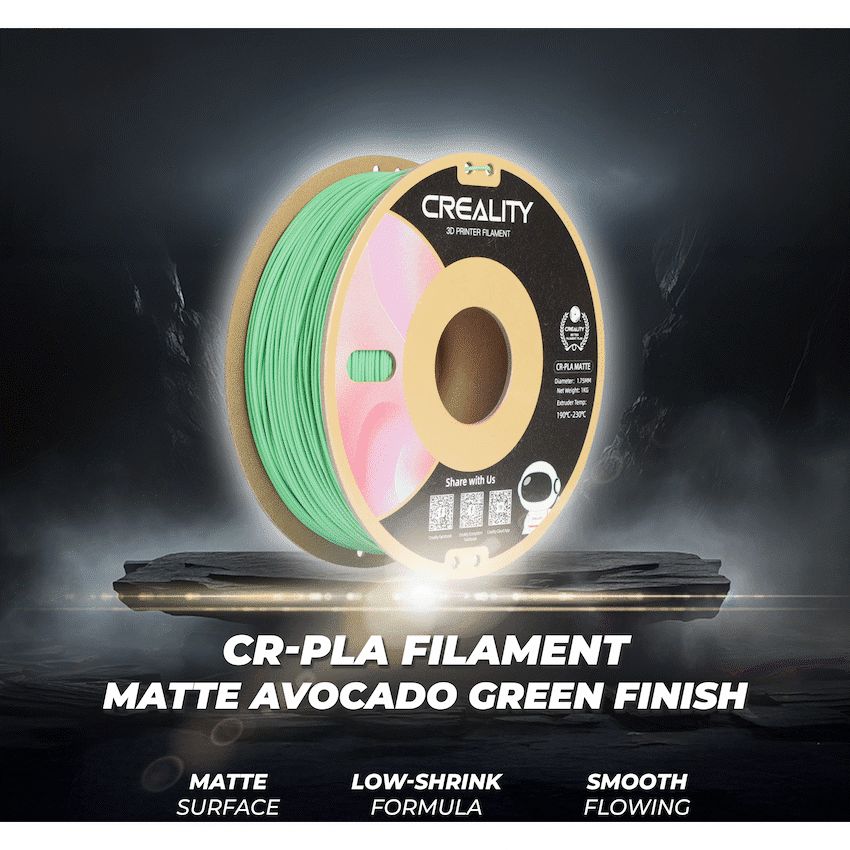Creality CR-PLA Filament, Matte Avocado Green, 1Kg - Image 3