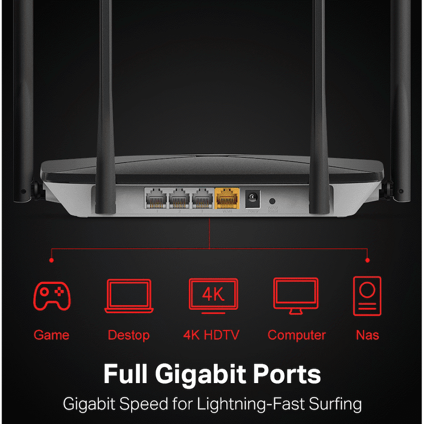 TP-Link Mercusys AC12G AC1300 Wireless Dual Band Gigabit - Image 4