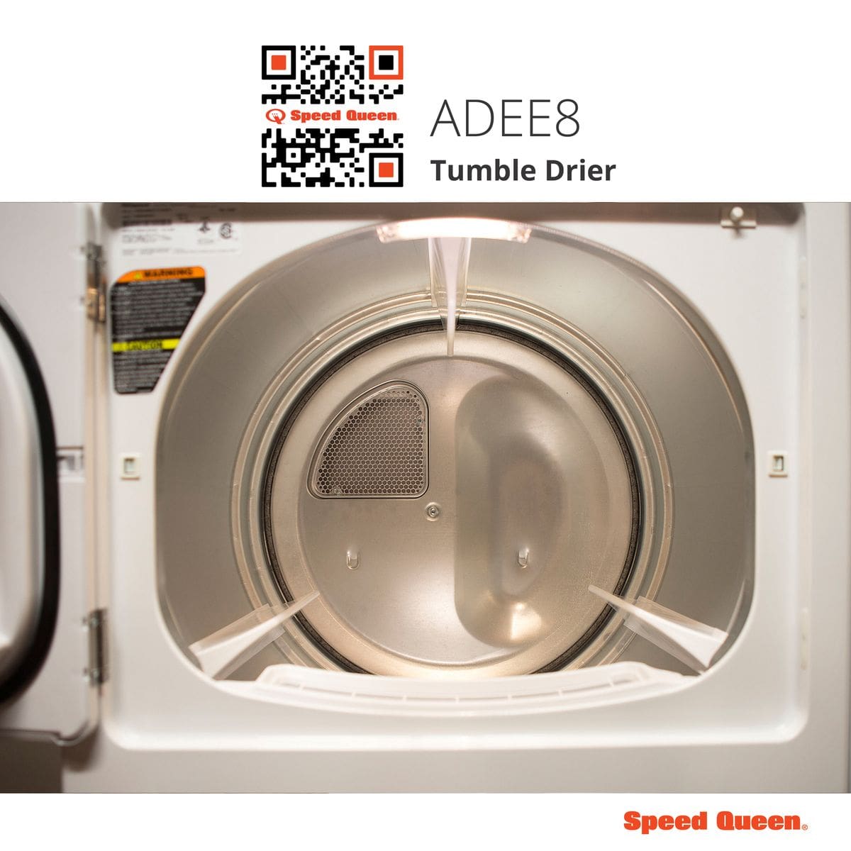 Speed Queen Electronic Front Load Tumble Dryer, 10.5 kg, Galvanised drum - Image 4