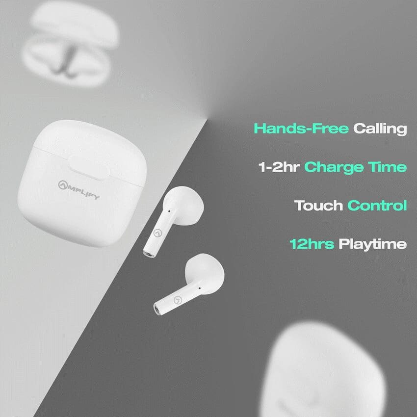 Amplify Note 3.0 Series TWS Earphones - White - Image 4