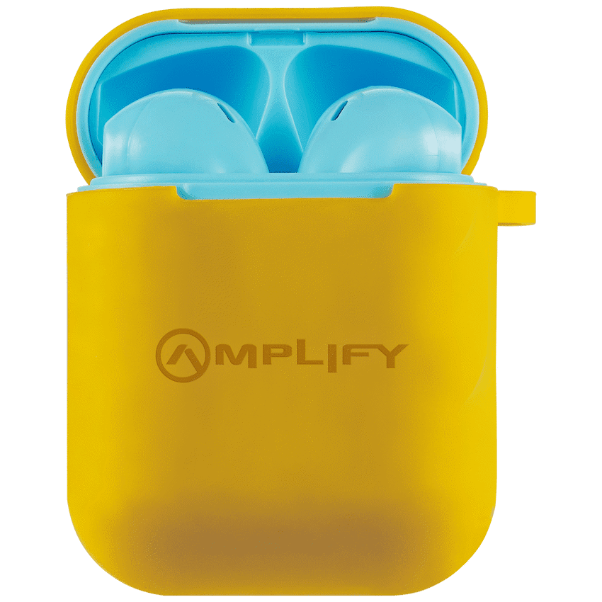 Amplify Buds Series True Wireless Earphones with Silicone Accessories - Blue/Orange