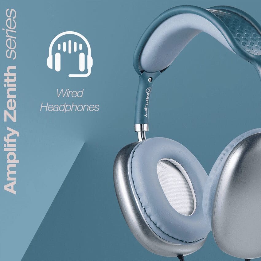 Amplify Zenith Series Aux Headphones - Blue - Image 4