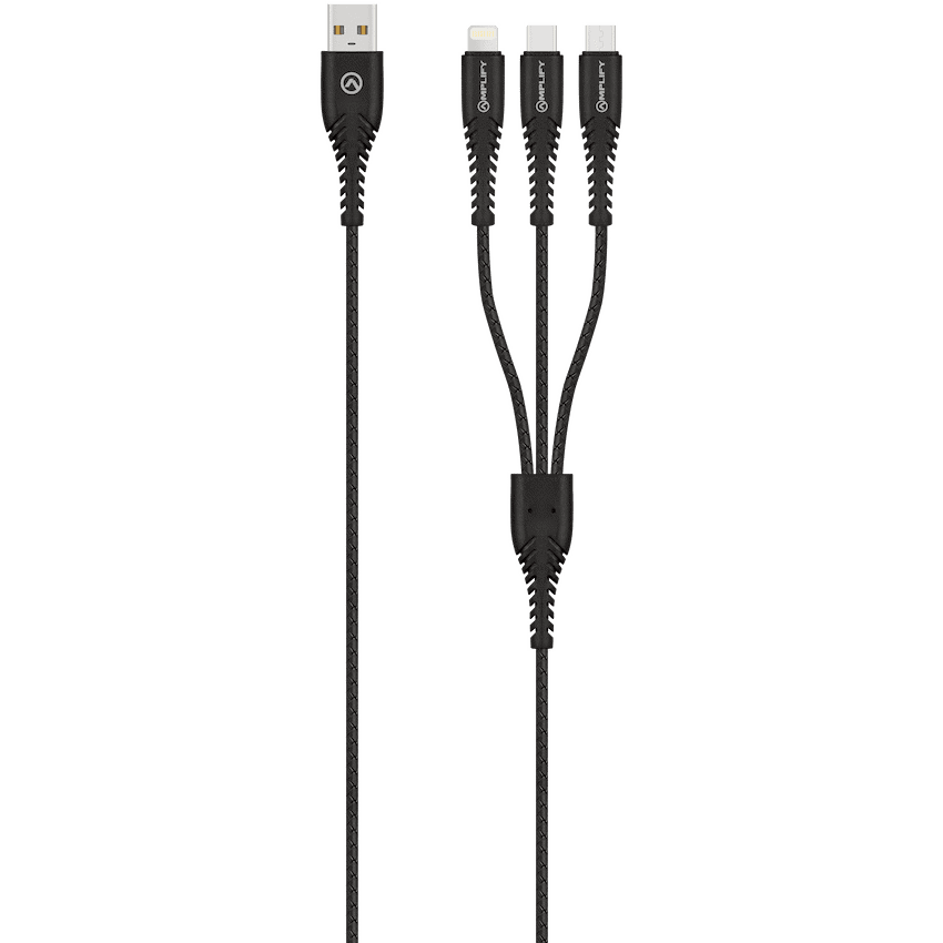 Amplify Linked Series 3-in-1 Charging Cable - Black