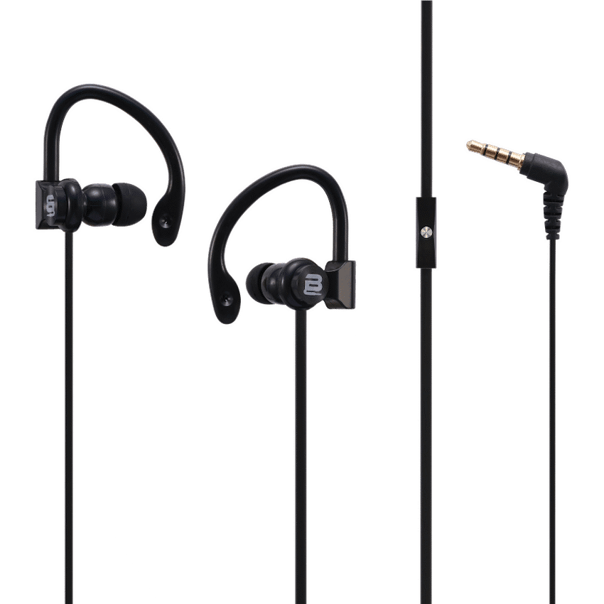 Bounce Break Series Hook-On Earphones - Black