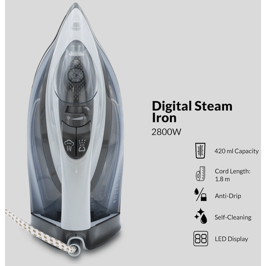 Boden Stark 2800w Digital Steam Iron - Image 3