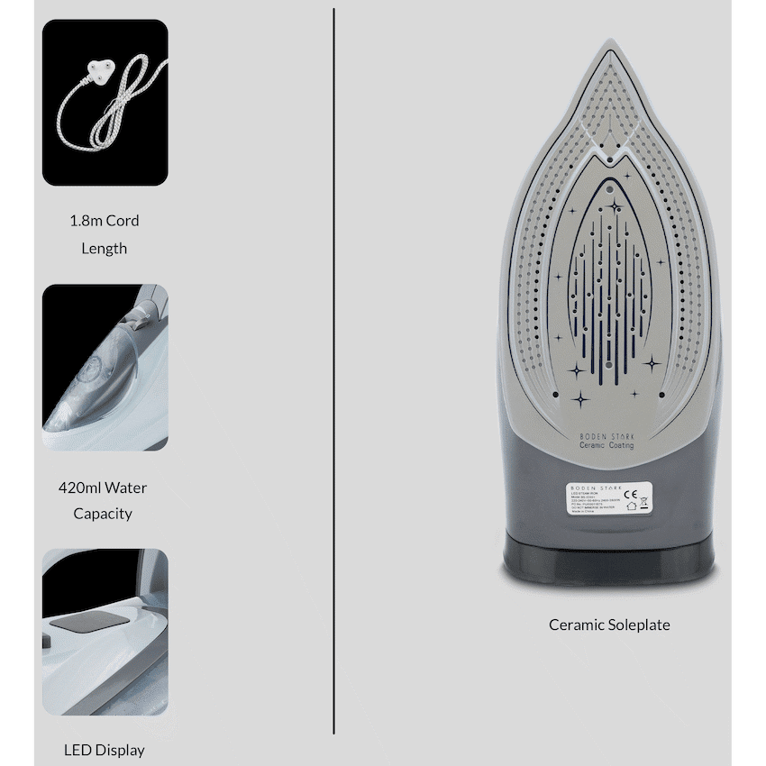 Boden Stark 2800w Digital Steam Iron - Image 4