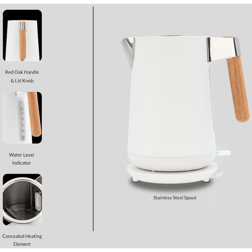 Boden Stark Anson Collection 1.7l 2000w SS Kettle - White - Image 3