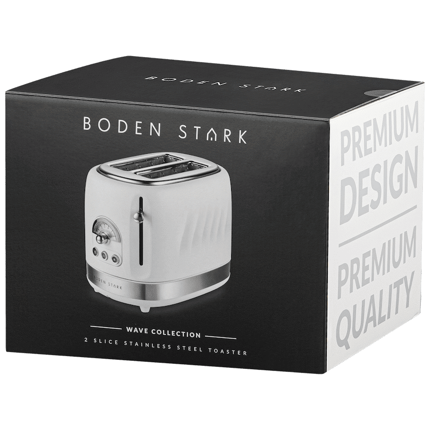 Boden Stark 2-Slice Stainless Steel Toaster - White - Image 3