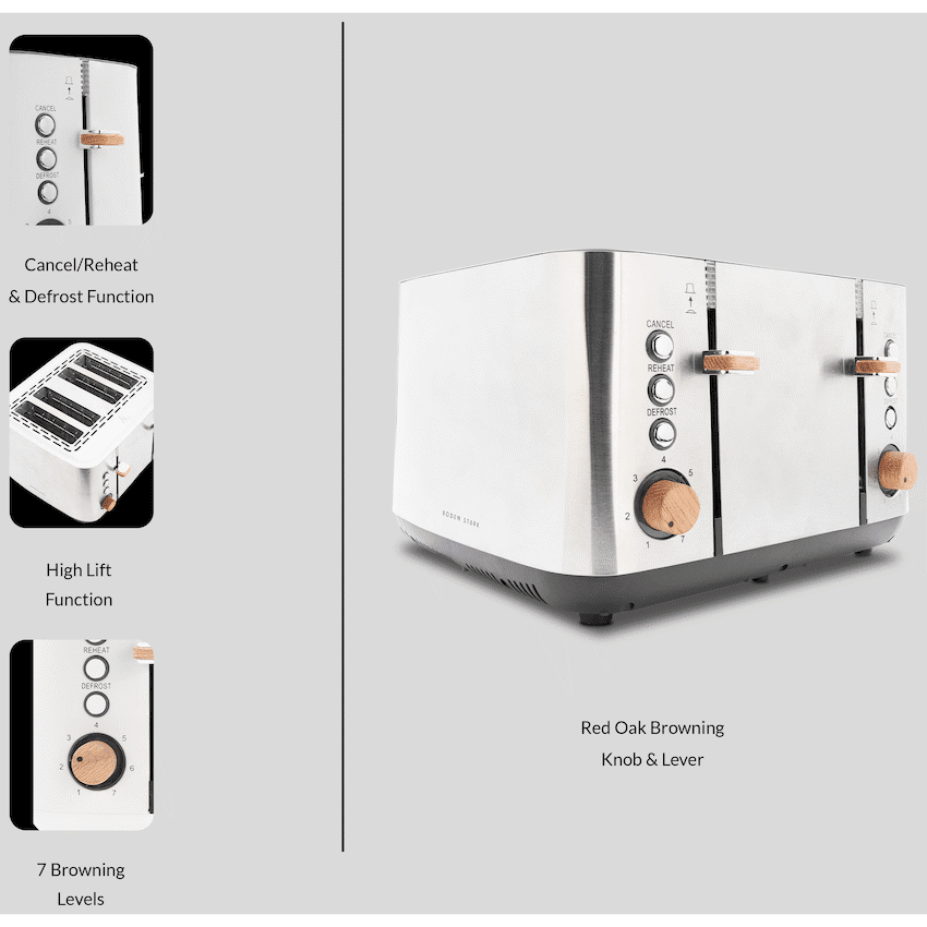 Boden Stark Anson Collection 4-Slice SS Toaster - Image 3
