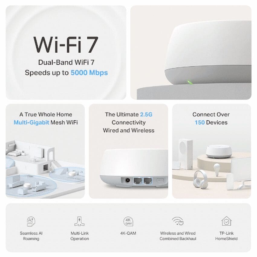 TP-LINK Deco BE25 (2-Pack) BE3600 Whole Home Mesh Wi-Fi 7 System - Image 3