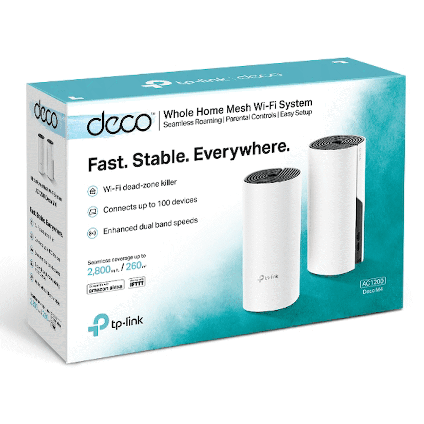 TP-Link Deco M4 (2-Pack) AC1200 Whole-Home Mesh Wi-Fi System - Image 4