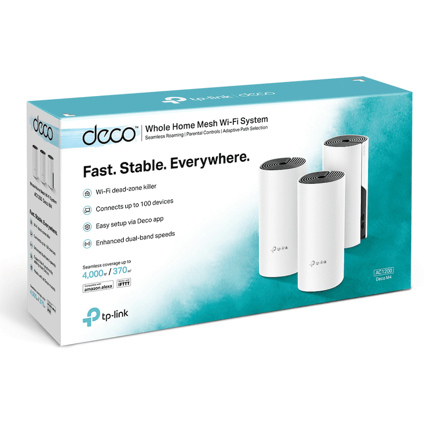 TP-Link Deco M4 (3-Pack) AC1200 Whole-Home Mesh Wi-Fi System - Image 3