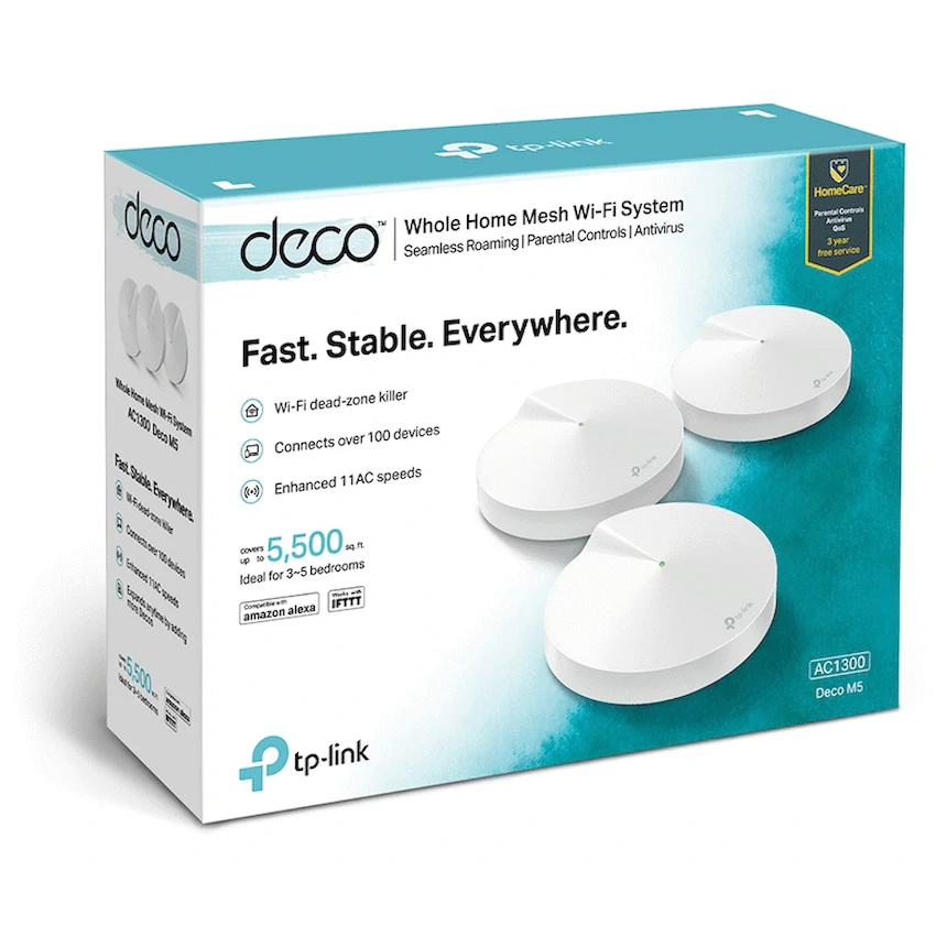 TP-Link Deco M5 (3-Pack) AC1300 Whole-Home Mesh Wi-Fi System - Image 4