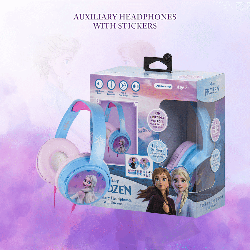 Disney Frozen Auxiliary headphones with 11 Stickers - Image 2