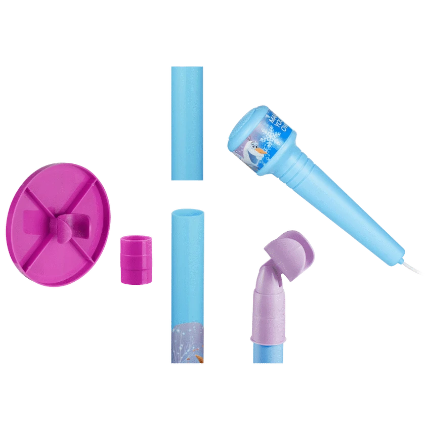 Disney Frozen Auxiliary Star Karaoke Microphone Stand with Colourful Lights - Image 2