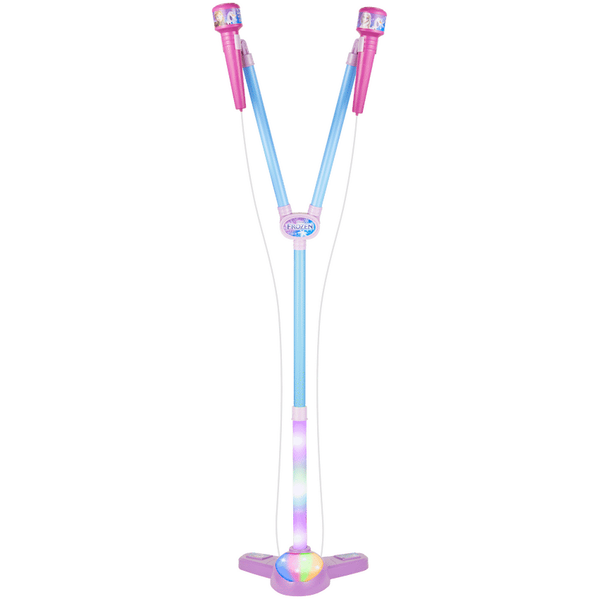 Disney Frozen Double Karaoke Mic Stand with Colourful Lights