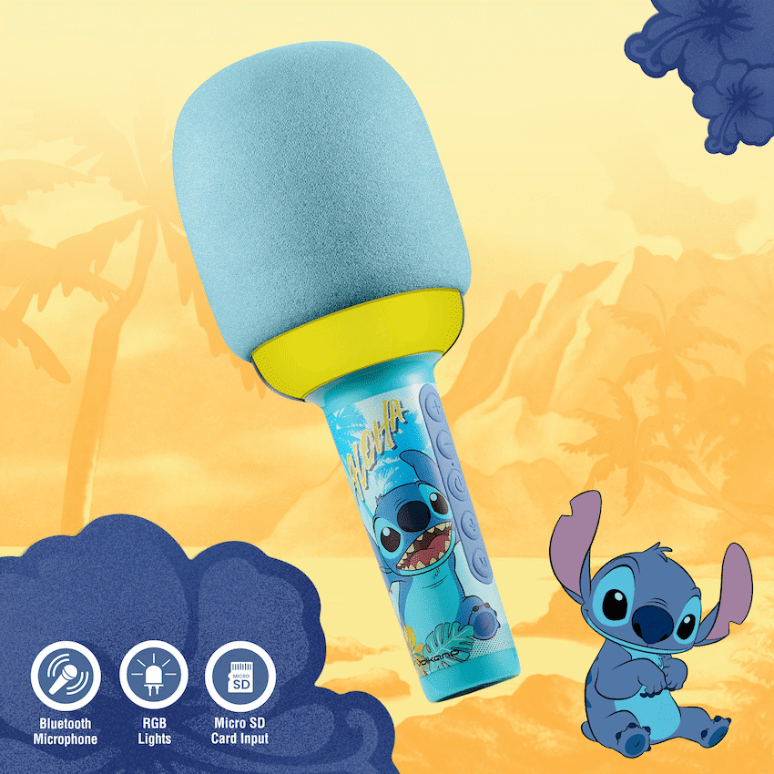 Disney Stitch Bluetooth Dome Microphone with RGB Lights - Image 4