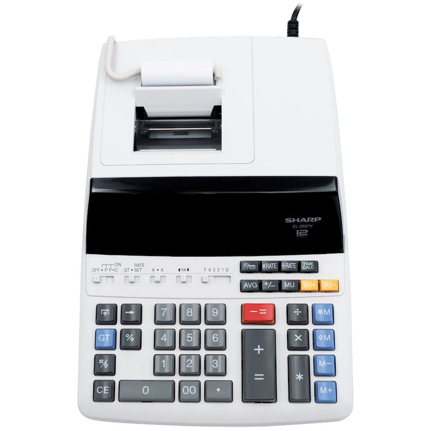 Sharp EL-2607V Premium Fast Printer Calculator AC Powered