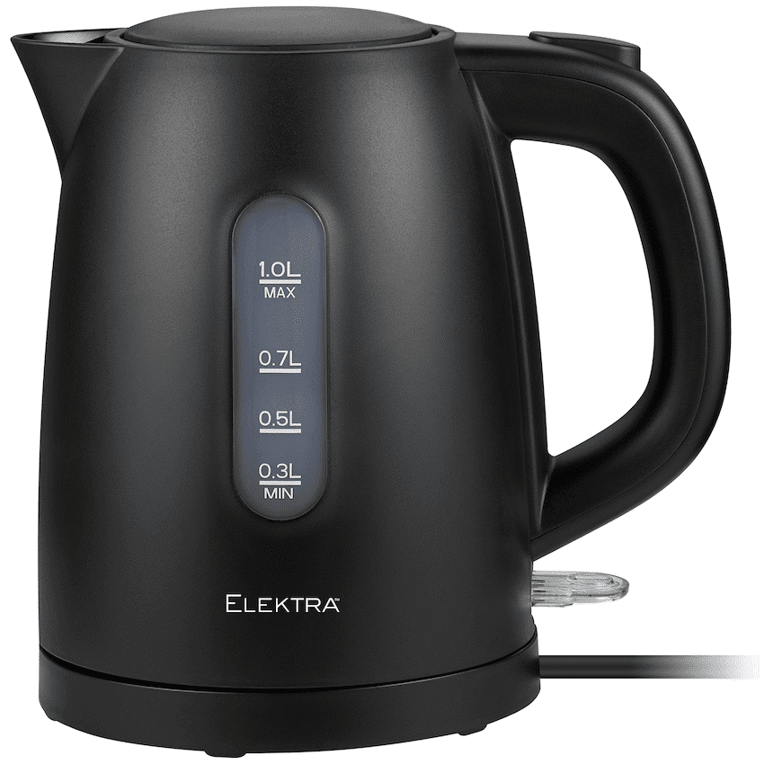 Elektra 1L Plastic Kettle - Black
