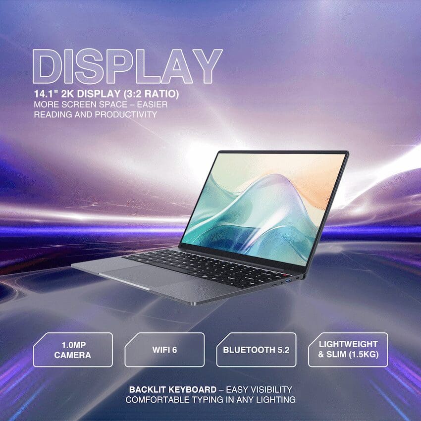 Acer Gadget ETBook, 14.1" Intel i5-12450H, 16gb DDR4, 512gb SSD W11H - Image 2