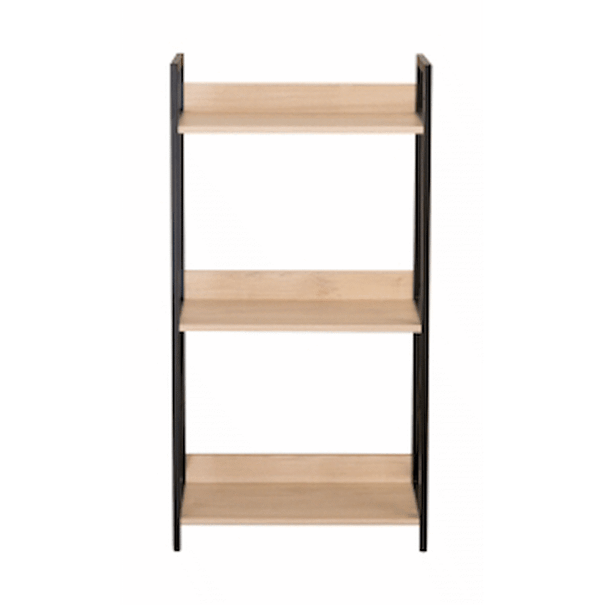 Everfurn Scandanavian Bookcase Medium with Steel Frame - Image 2