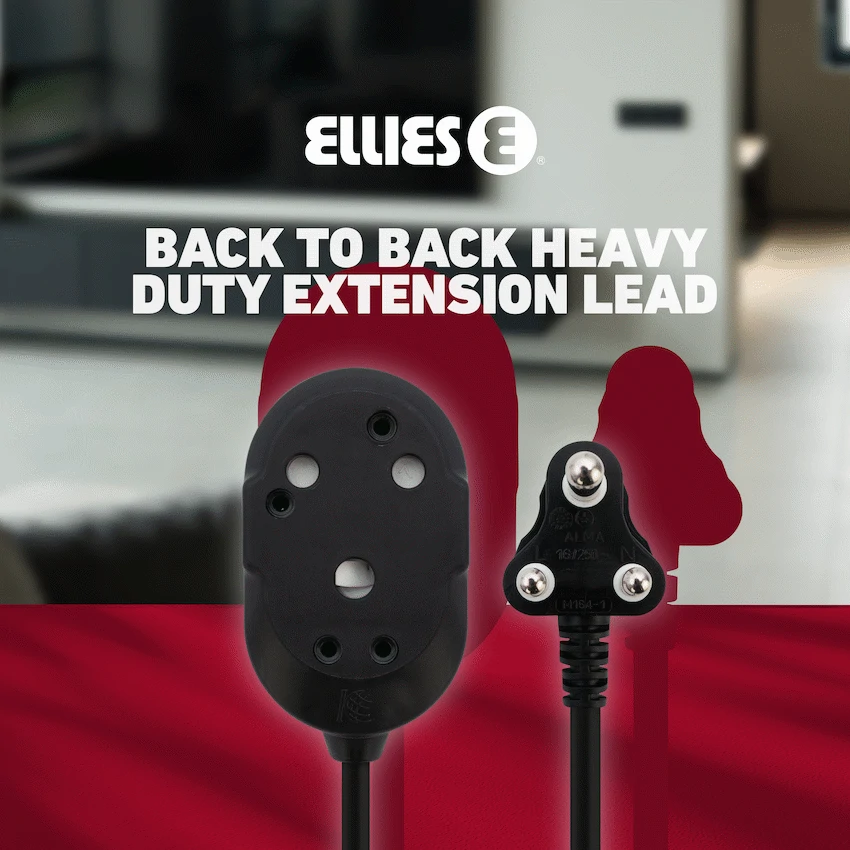 Ellies Back to Back Heavy Duty Extension Lead - 5m - Image 3