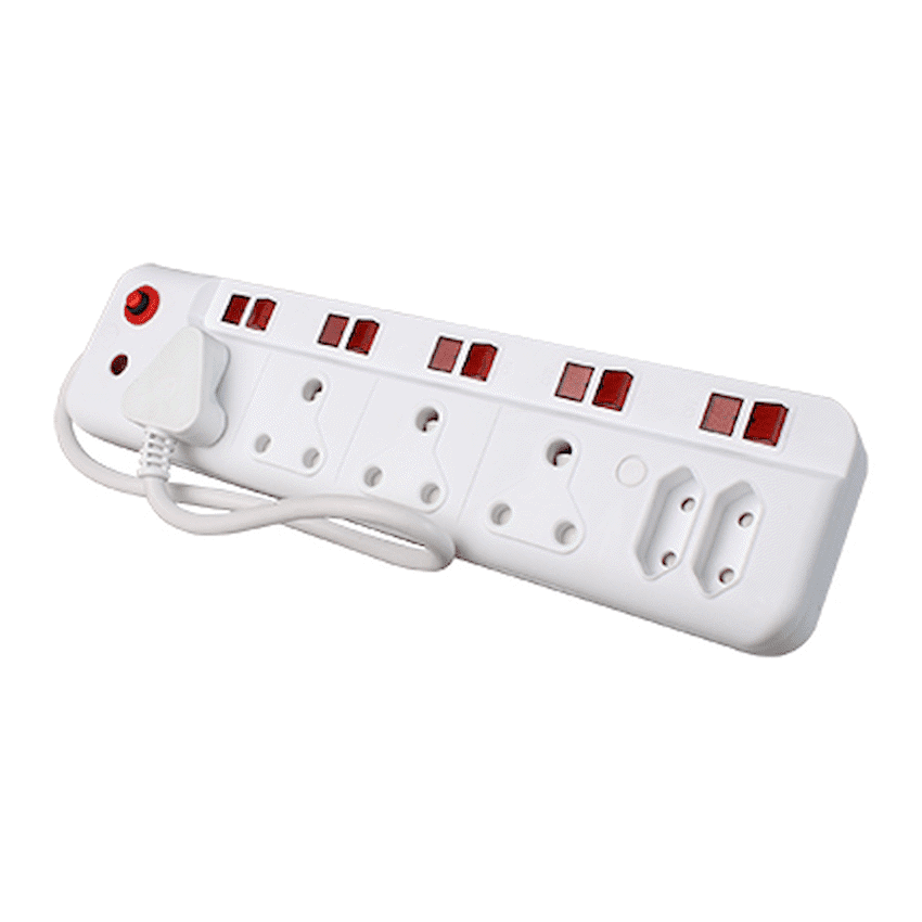 Ellies 6 Way Multiplug With Illuminated Switches