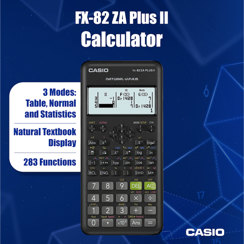 Casio FX-82 ZA Plus II Calculator - Image 4