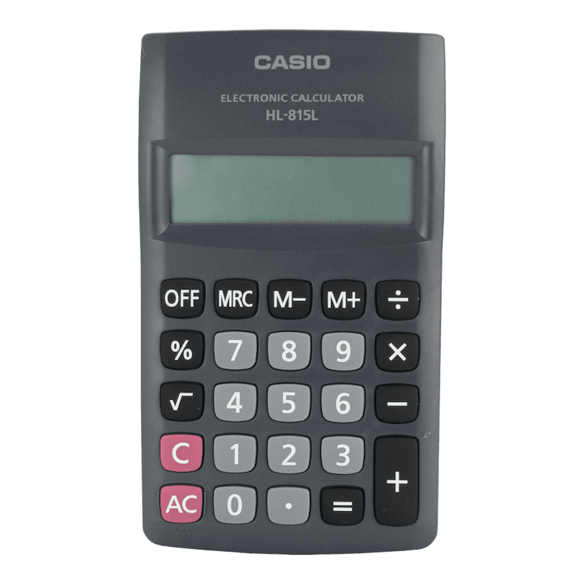 Casio HL 815 Pocket Calculator - Black