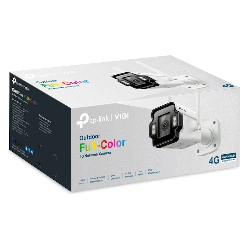 InSight S345-4G (4mm) VIGI 4MP Outdoor Full-Color 4G Bullet Network Camera