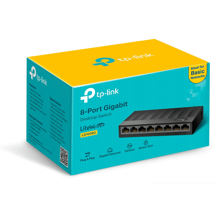 TP-Link LS1008G LiteWave 8-Port Gigabit Desktop Switch - Image 3